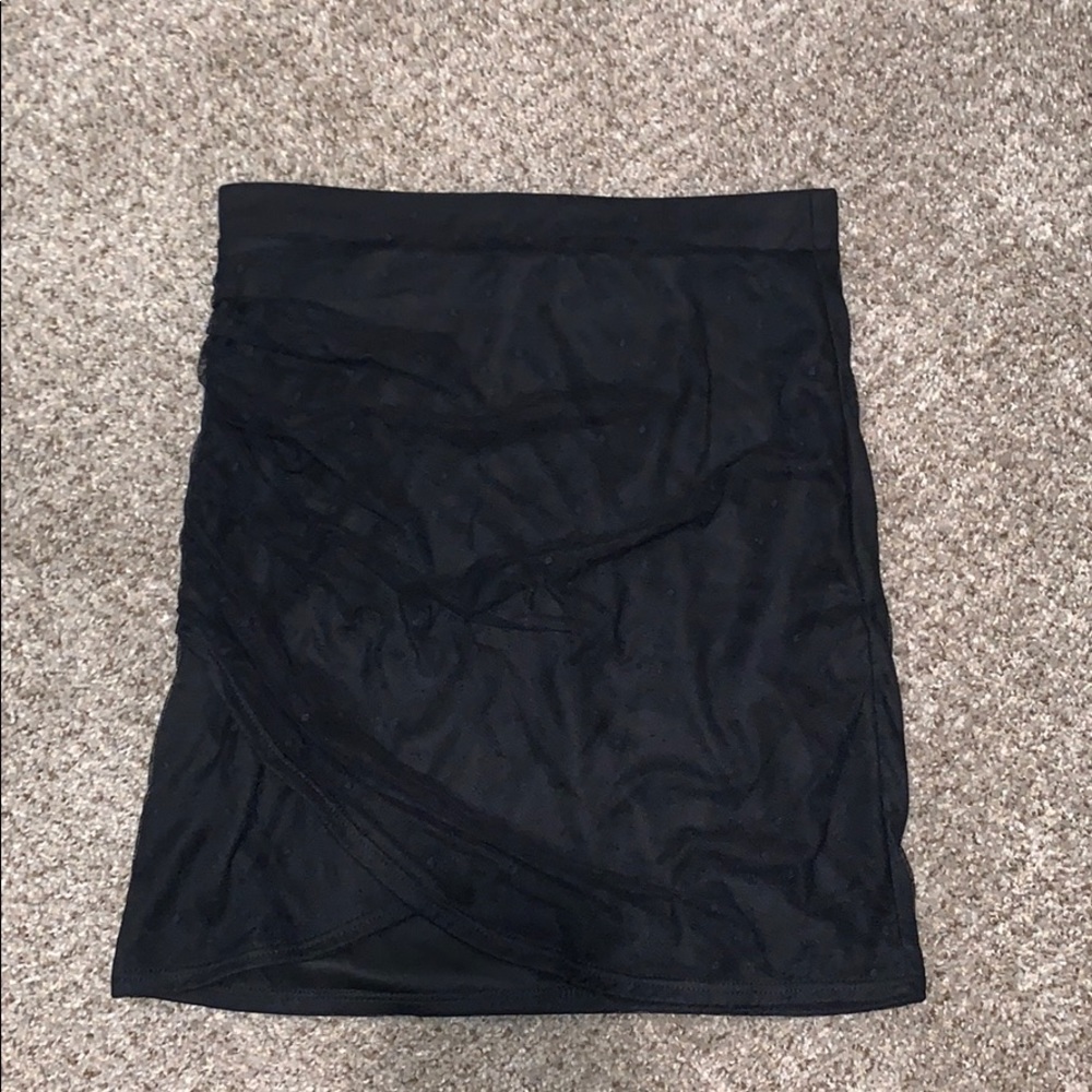 Matching mesh crop and skirt